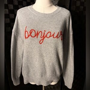 Madison & Hudson grey crewneck knit sweater